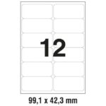 ETIKETE LK  99,1X42,3 MM VODOOTPORNE POLYESTER PK20L ZWECKFORM L4776-20 BIJELE