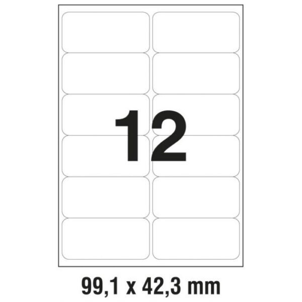 ETIKETE LK  99,1X42,3 MM VODOOTPORNE POLYESTER PK20L ZWECKFORM L4776-20 BIJELE