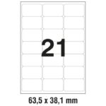 ETIKETE LK  63,5X38,1 MM POLYESTER PK25L ZWECKFORM L7560-25 PROZIRNE