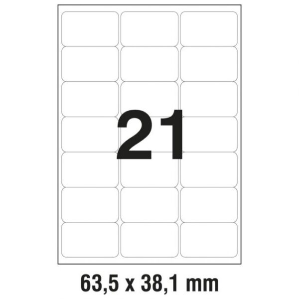 ETIKETE LK  63,5X38,1 MM POLYESTER PK25L ZWECKFORM L7560-25 PROZIRNE