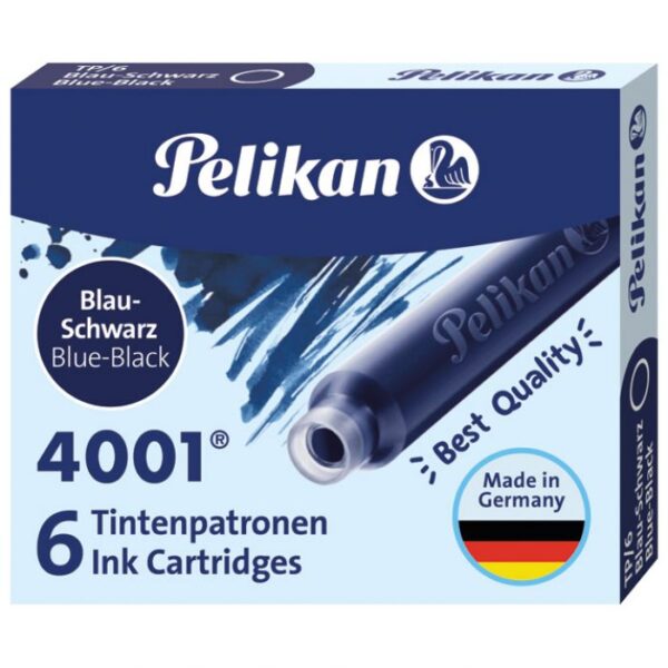 TINTA ZA NALIVPERO PATRONE PK6 4001 PELIKAN 301184 PLAVO/CRNA