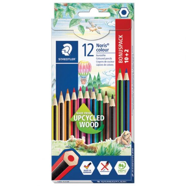 BOJE DRVENE  12BOJA NORIS COLOUR STAEDTLER 185 C12P  10 PLUS 2 BOJE GRATIS BLISTER