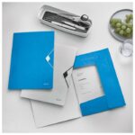 FASCIKL KLAPA S GUMICOM PP A4 WOW LEITZ 45990136 PLAVI - Image 2