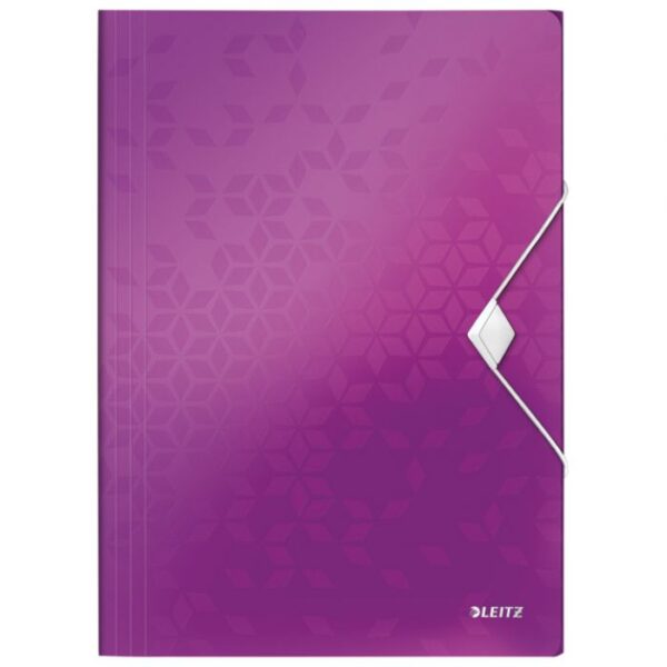 FASCIKL KLAPA S GUMICOM PP A4 WOW LEITZ 45990162 LJUBIČASTI