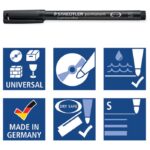 MARKER PERMANENTNI 0,4 MM RECIKLIRANI LUMOCOLOR STAEDTLER 313-3 PLAVI - Image 4