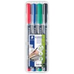 MARKER PERMANENTNI 0,6 MM PK4 RECIKLIRANI LUMOCOLOR STAEDTLER 318 WP4