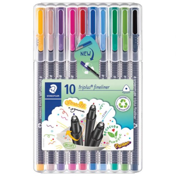 FLOMASTER FINELINER 0,3 MM TRIPLUS STAEDTLER 334 SB10 BLISTER