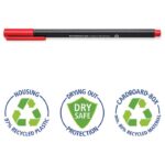 FLOMASTER FINELINER 0,3 MM TRIPLUS STAEDTLER 334-2 CRVENI - Image 3