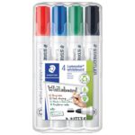 MARKER ZA BIJELU PLOČU 2 MM PK4 RECIKLIRANI LUMOCOLOR STAEDTLER 351 WP4