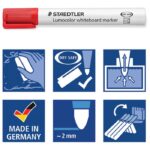 MARKER ZA BIJELU PLOČU 2 MM PK4 RECIKLIRANI LUMOCOLOR STAEDTLER 351 WP4 - Image 5