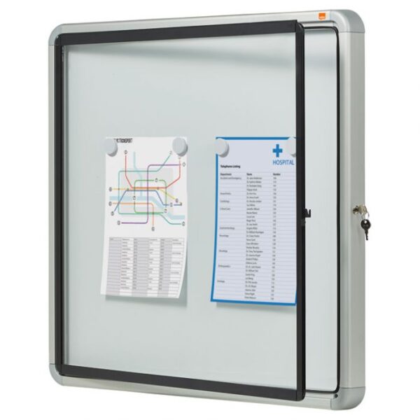 PLOČA OGLASNA MAGNETNA-STAKLENA KRILNA VRATA  69,2X75,2X4,5 CM NOBO 1902578 BIJELA