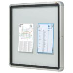 PLOČA OGLASNA MAGNETNA-STAKLENA KRILNA VRATA  69,2X75,2X4,5 CM NOBO 1902578 BIJELA - Image 2