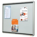 PLOČA OGLASNA MAGNETNA-STAKLENA KRILNA VRATA 100X75,2X3,7 CM NOBO 1902560 BIJELA - Image 2