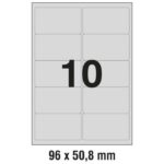 ETIKETE LASER  96X50,8 MM POLYESTER PK20L ZWECKFORM L6012-20 SREBRNE