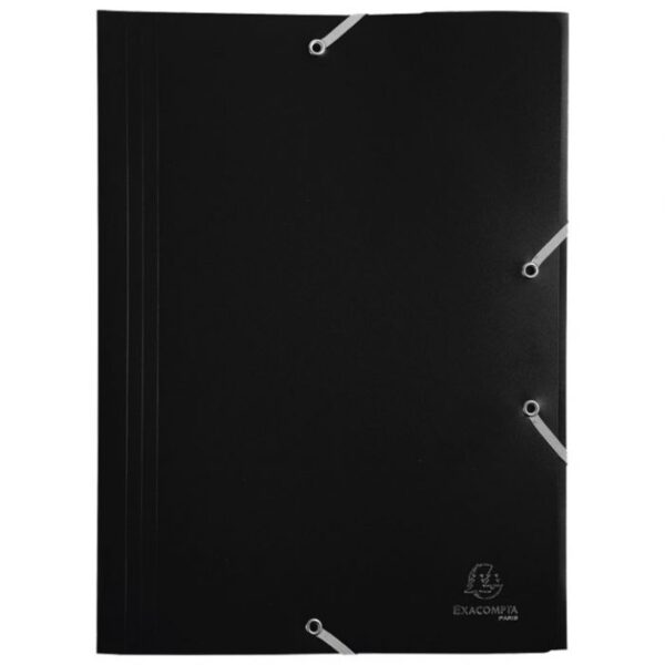 FASCIKL KLAPA S GUMICOM PP A4 EXACOMPTA 55901E CRNI