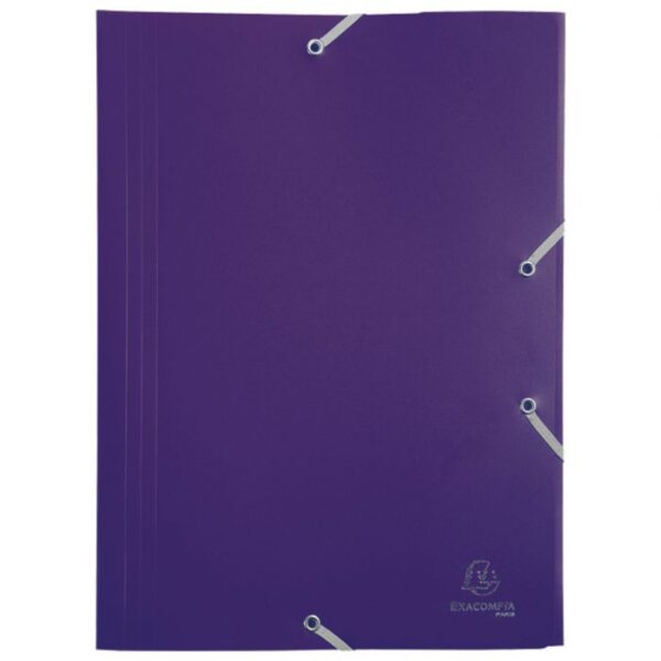 FASCIKL KLAPA S GUMICOM PP A4 EXACOMPTA 55918E LJUBIČASTI