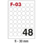 ETIKETE ILK FI-30 MM PK100L FORNAX F-03