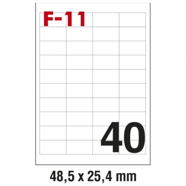ETIKETE ILK  48,5X25,4 MM PK100L FORNAX F-11