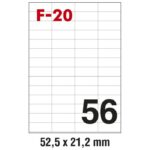 ETIKETE ILK  52,5X21,2 MM PK100L FORNAX F-20