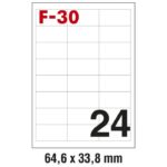 ETIKETE ILK  64,6X33,8 MM PK100L FORNAX F-30
