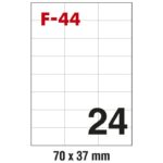 ETIKETE ILK  70X37 MM PK100L FORNAX F-44