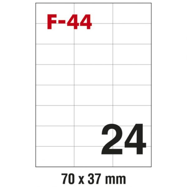 ETIKETE ILK  70X37 MM PK100L FORNAX F-44