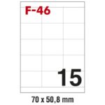 ETIKETE ILK  70X50,8 MM PK100L FORNAX F-46