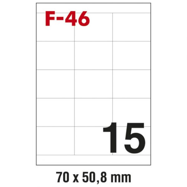 ETIKETE ILK  70X50,8 MM PK100L FORNAX F-46