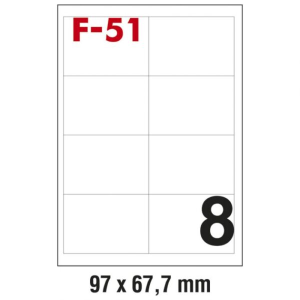 ETIKETE ILK  97X67,7 MM PK100L FORNAX F-51