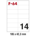 ETIKETE ILK 105X42,3 MM PK100L FORNAX F-64