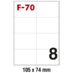 ETIKETE ILK 105X74 MM PK100L FORNAX F-70