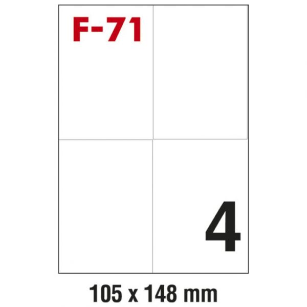 ETIKETE ILK 105X148 MM PK100L FORNAX F-71