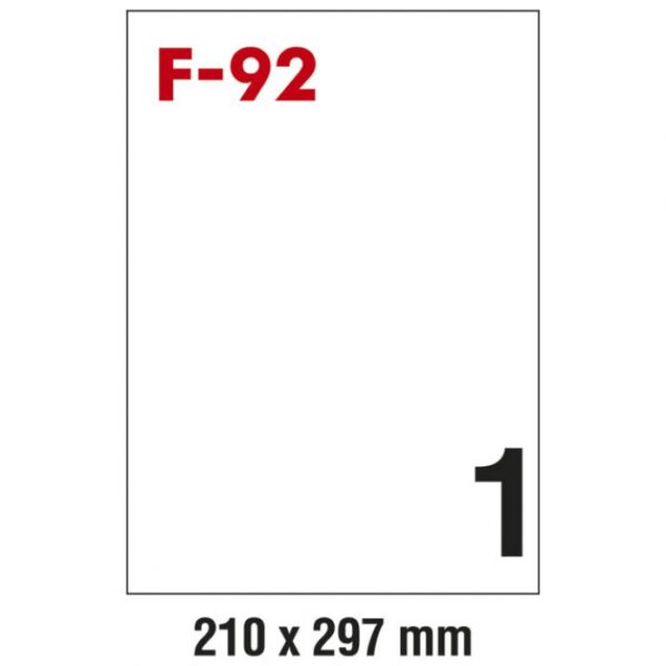 ETIKETE ILK 210X297 MM PK100L FORNAX F-92