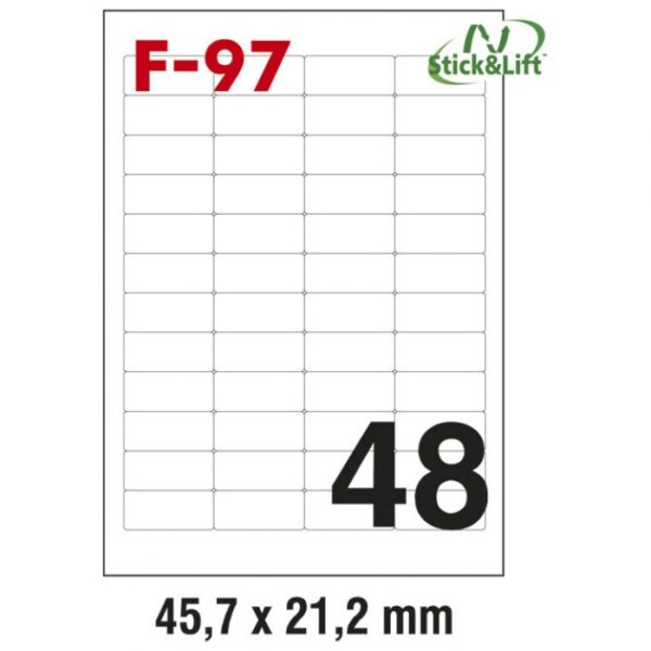 ETIKETE ILK  45,7X21,2 MM ODLJEPLJIVE PK100L FORNAX F-97