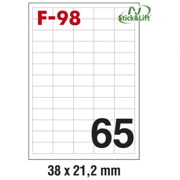 ETIKETE ILK  38X21,2 MM ODLJEPLJIVE PK100L FORNAX F-98