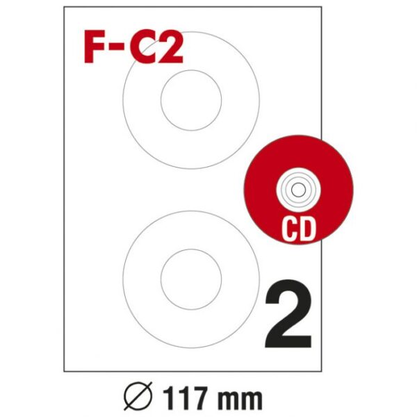 ETIKETE ILK ZA CD/DVD FI-117 MM PK100L FORNAX F-C2