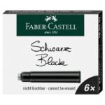 TINTA ZA NALIVPERO PATRONE PK6 FABER-CASTELL 185507 CRNA