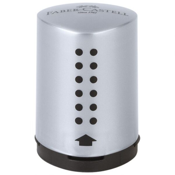 ŠILJILO PVC S PVC KUTIJOM 1RUPA GRIP 2001 MINI FABER-CASTELL 183700 SREBRNO