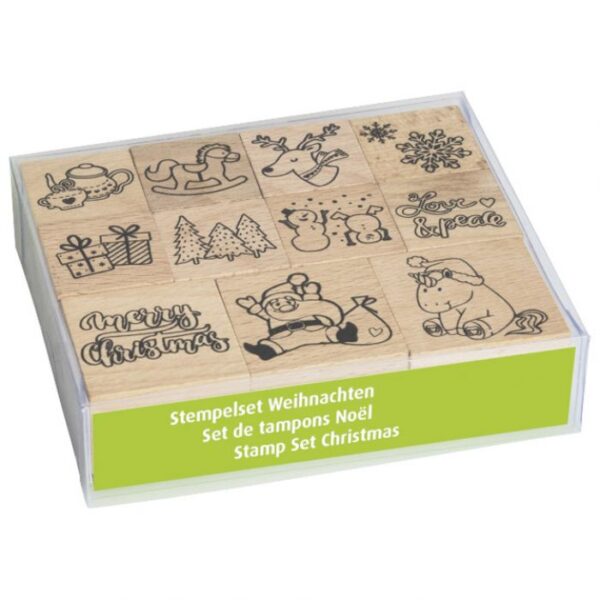 ŽIG S MOTIVOM 11 UZORAKA DRVENI NOVOGODIŠNJI HEYDA 20-48886 80