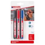 MARKER PERMANENTNI 1,5-3 MM OKRUGLI VRH EDDING 300/3BOJE BLISTER 2 PLUS 1 GRATIS