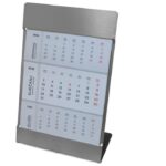 KALENDAR STOLNI-POMIČNI 11,5X17,8 CM INOX POSTOLJE