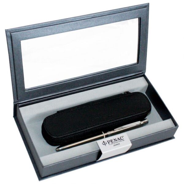 SET POKLON OLOVKA MULTIFUNKCIJSKA 3F SLIM  PLUS  ETUI KOŽNI PENAC SREBRNA