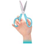 ŠKARE UREDSKE 17,5 CM NEHRĐAJUĆI ČELIK FITCUT CURVE SC-175S PLUS.35052 SVIJETLOPLAVE BLISTER - Image 4