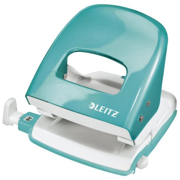 BUŠAČ 2 RUPE DO  30 LISTOVA WOW LEITZ 50081251 METALIK TIRKIZNI BLISTER