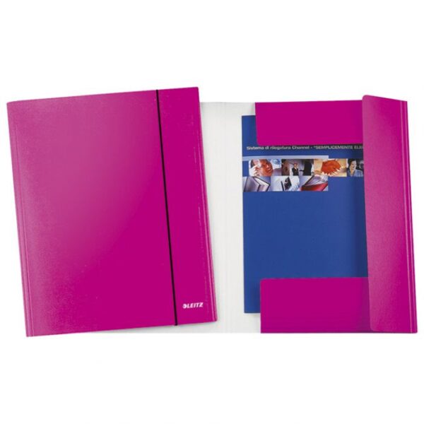 FASCIKL KLAPA S GUMICOM KARTON A4 WOW LEITZ 39830023 METALIK ROZI