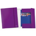 FASCIKL KLAPA S GUMICOM KARTON A4 WOW LEITZ 39830062 METALIK LJUBIČASTI
