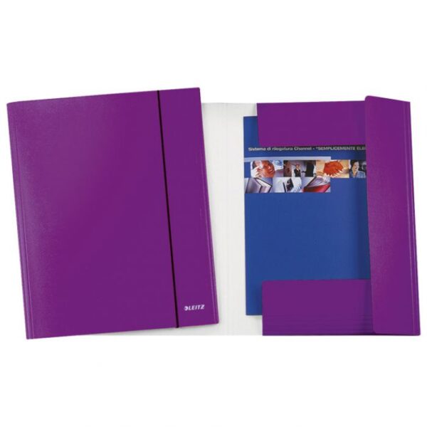 FASCIKL KLAPA S GUMICOM KARTON A4 WOW LEITZ 39830062 METALIK LJUBIČASTI