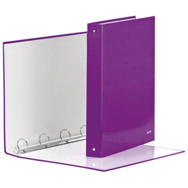 MAPA ULOŽNA 4RINGA-FI30 MM/HRBAT-40 MM A4 WOW LEITZ 42440162 METALIK LJUBIČASTA * DO ISTEKA ZALIHA