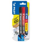 MARKER PERMANENTNI 1 MM OKRUGLI VRH PK2 PLUS 1 GRATIS PILOT SCA-100 SORTIRANO BLISTER