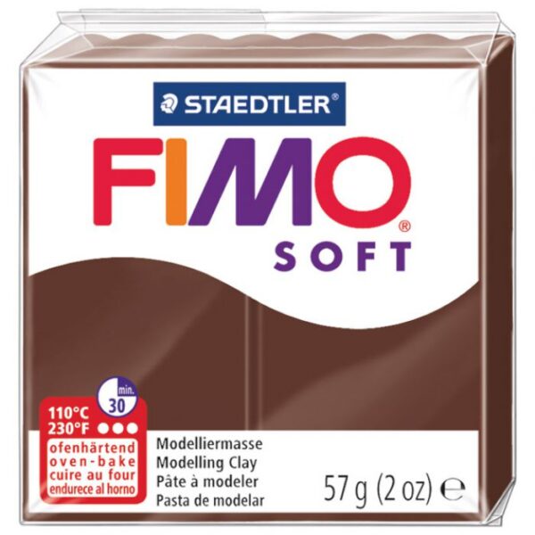 MASA ZA MODELIRANJE   57G FIMO SOFT STAEDTLER 8020-75 BOJA ČOKOLADE